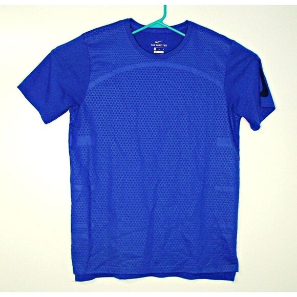 Mens The Nike Tee Dri FIT All Over Vinyl Print Gravity T-Shirt Royal Blue Size M - Picture 1 of 12